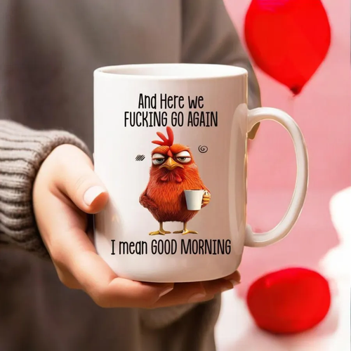 Funny Mug - Humorous Crow F-Caw-F - For Coworkers, Friends - Personalized Mug