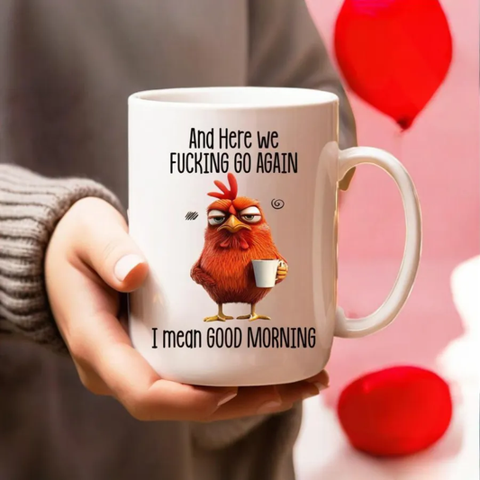 Funny Mug - Humorous Crow F-Caw-F - For Coworkers, Friends - Personalized Mug