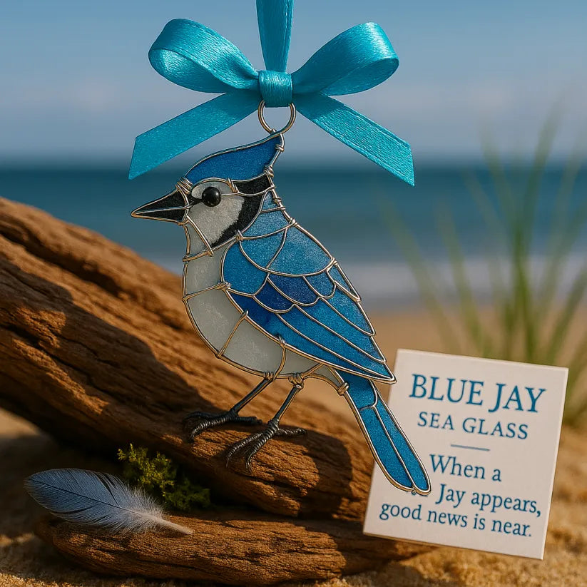 Handmade Sea Glass Bird Ornament